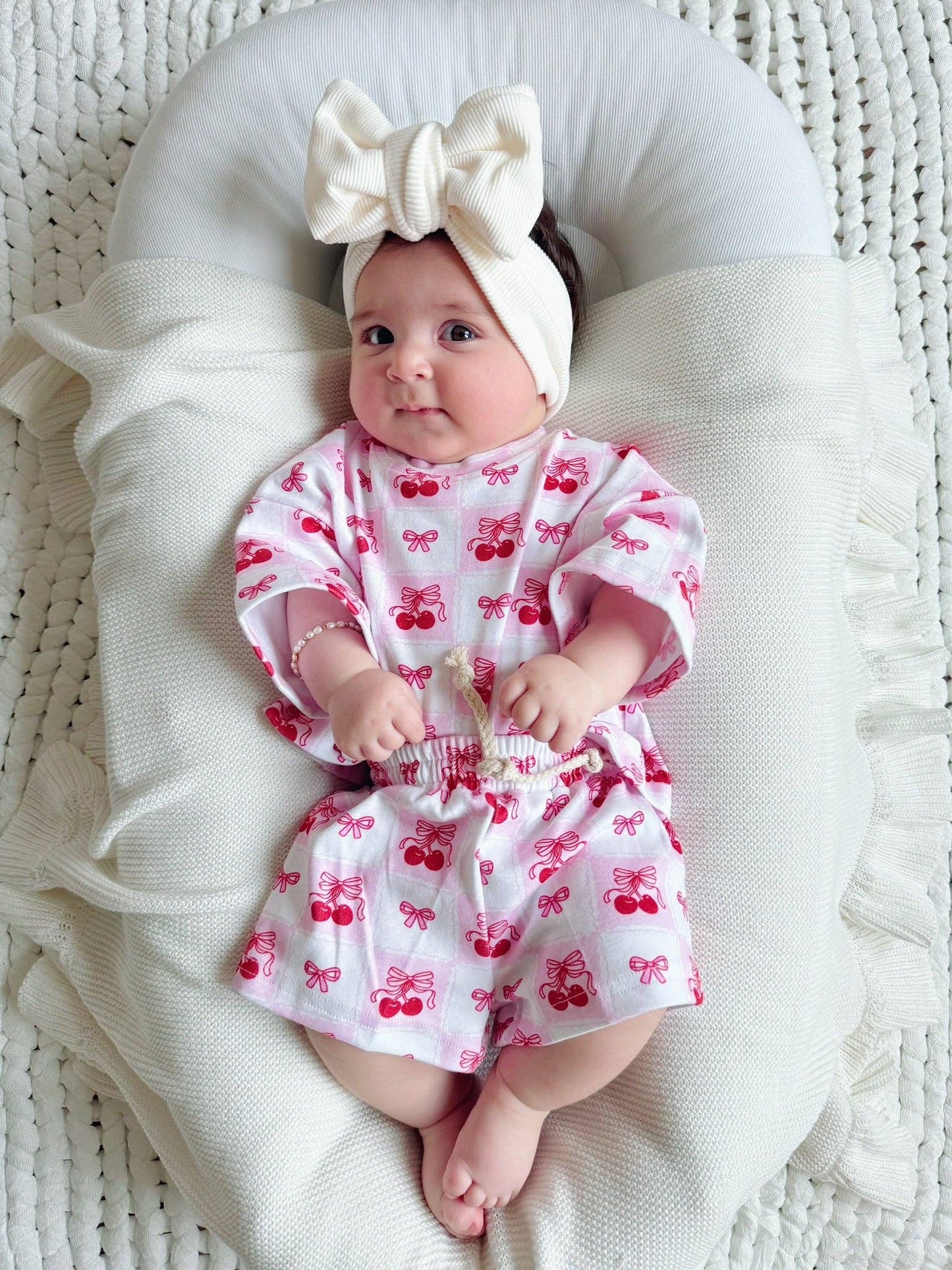 Baby & Kids' Shorts Set | Checkered Cherry