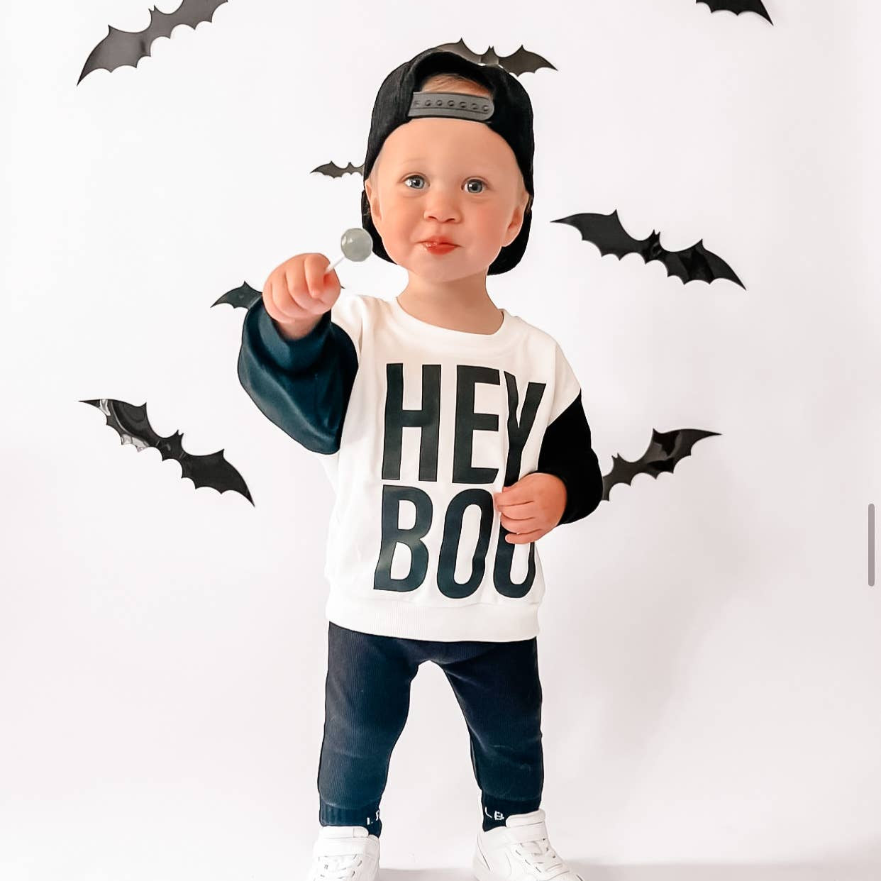 Hey Boo | Kids Halloween Sweatshirt