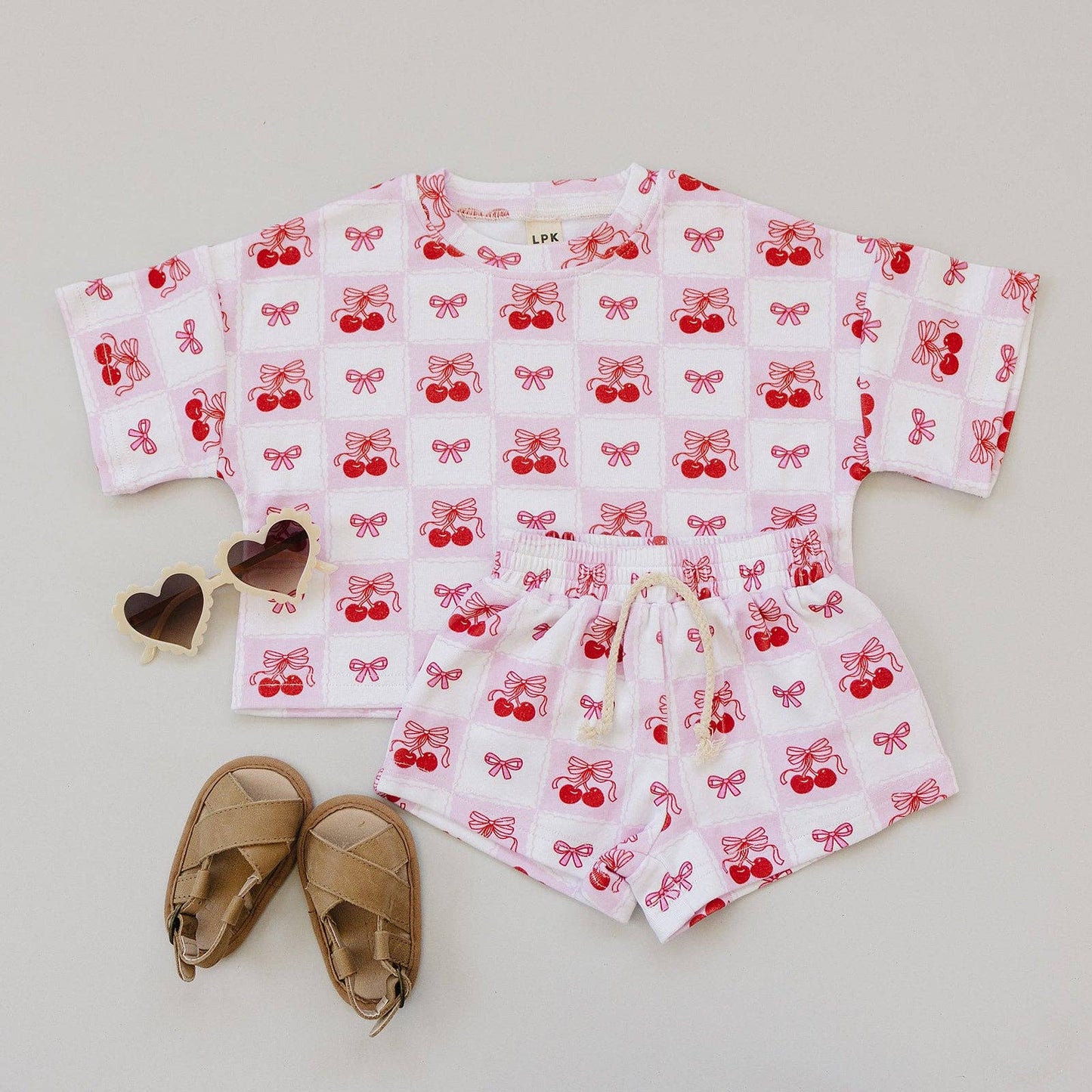 Baby & Kids' Shorts Set | Checkered Cherry