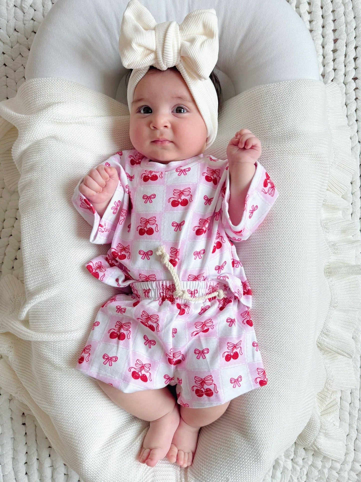 Baby & Kids' Shorts Set | Checkered Cherry