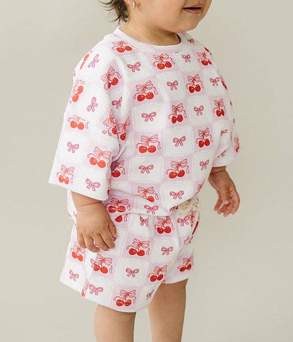 Baby & Kids' Shorts Set | Checkered Cherry