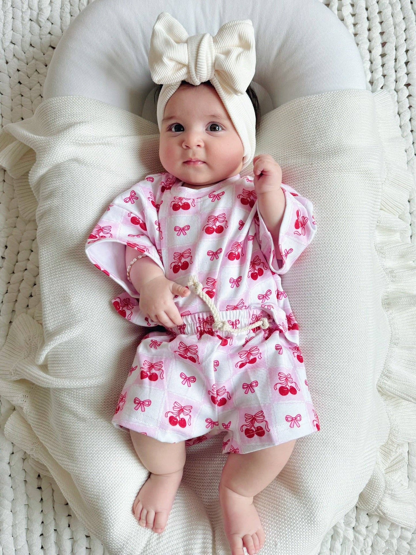 Baby & Kids' Shorts Set | Checkered Cherry