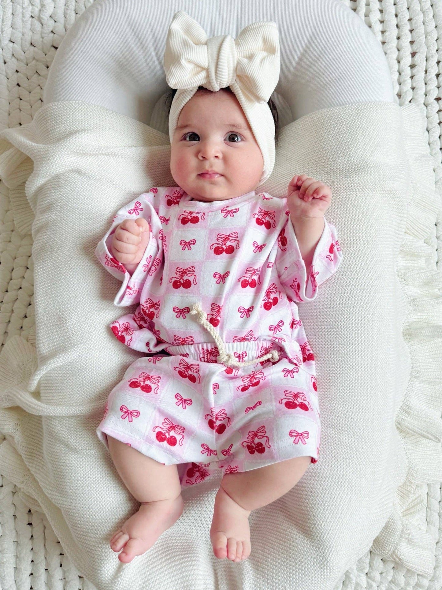 Baby & Kids' Shorts Set | Checkered Cherry