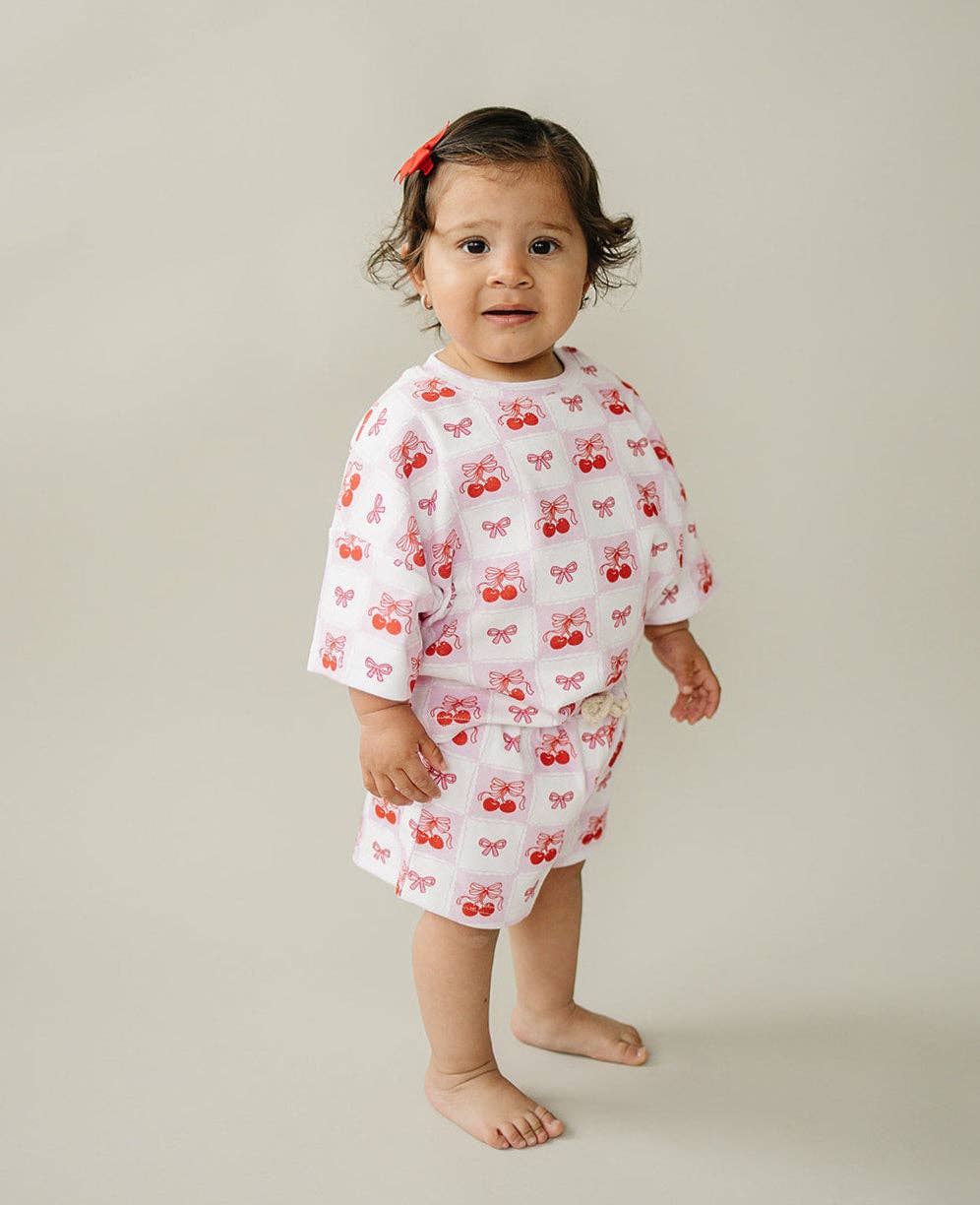 Baby & Kids' Shorts Set | Checkered Cherry