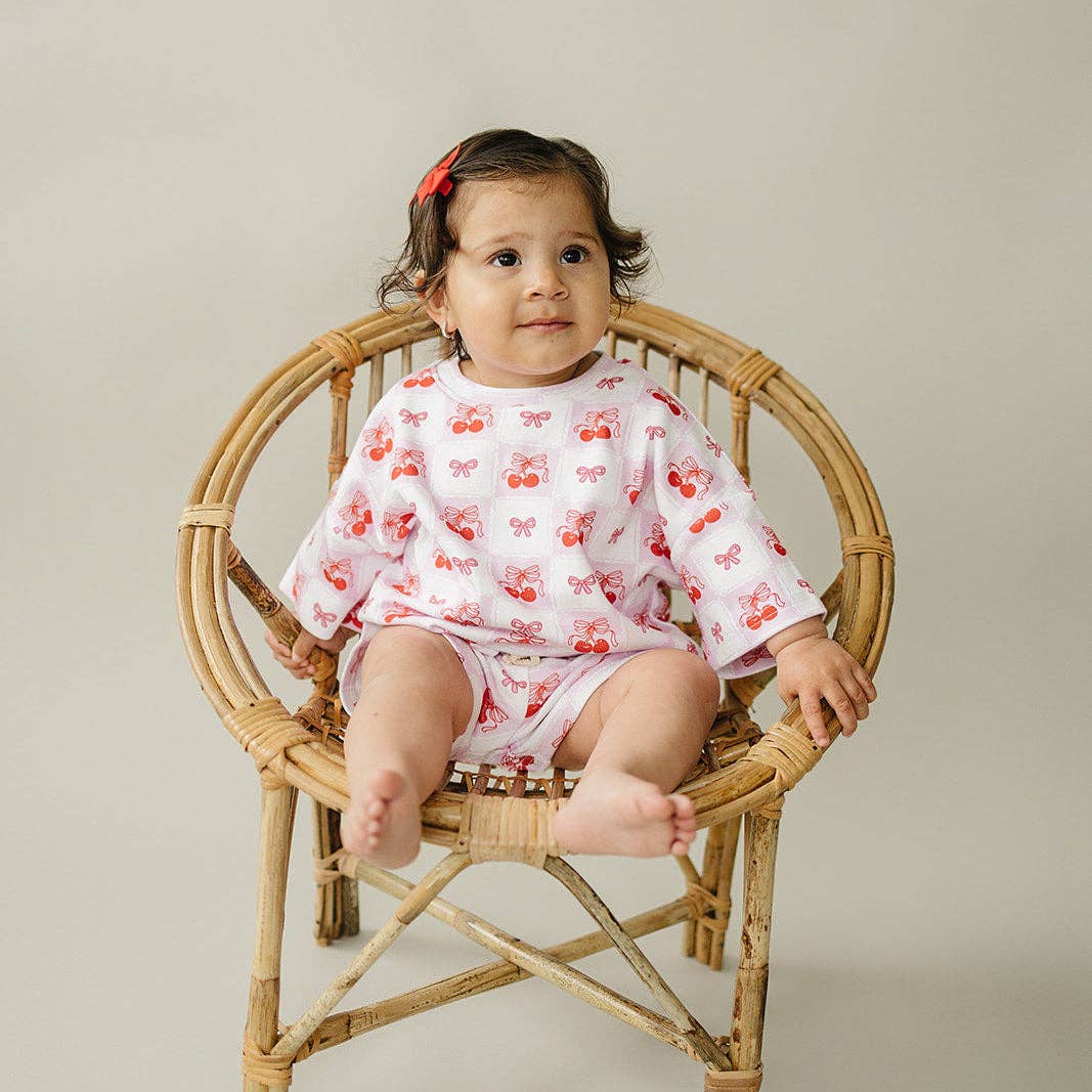 Baby & Kids' Shorts Set | Checkered Cherry