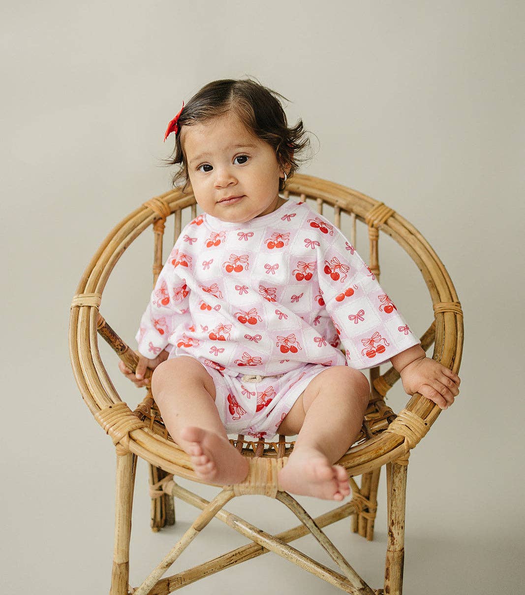 Baby & Kids' Shorts Set | Checkered Cherry