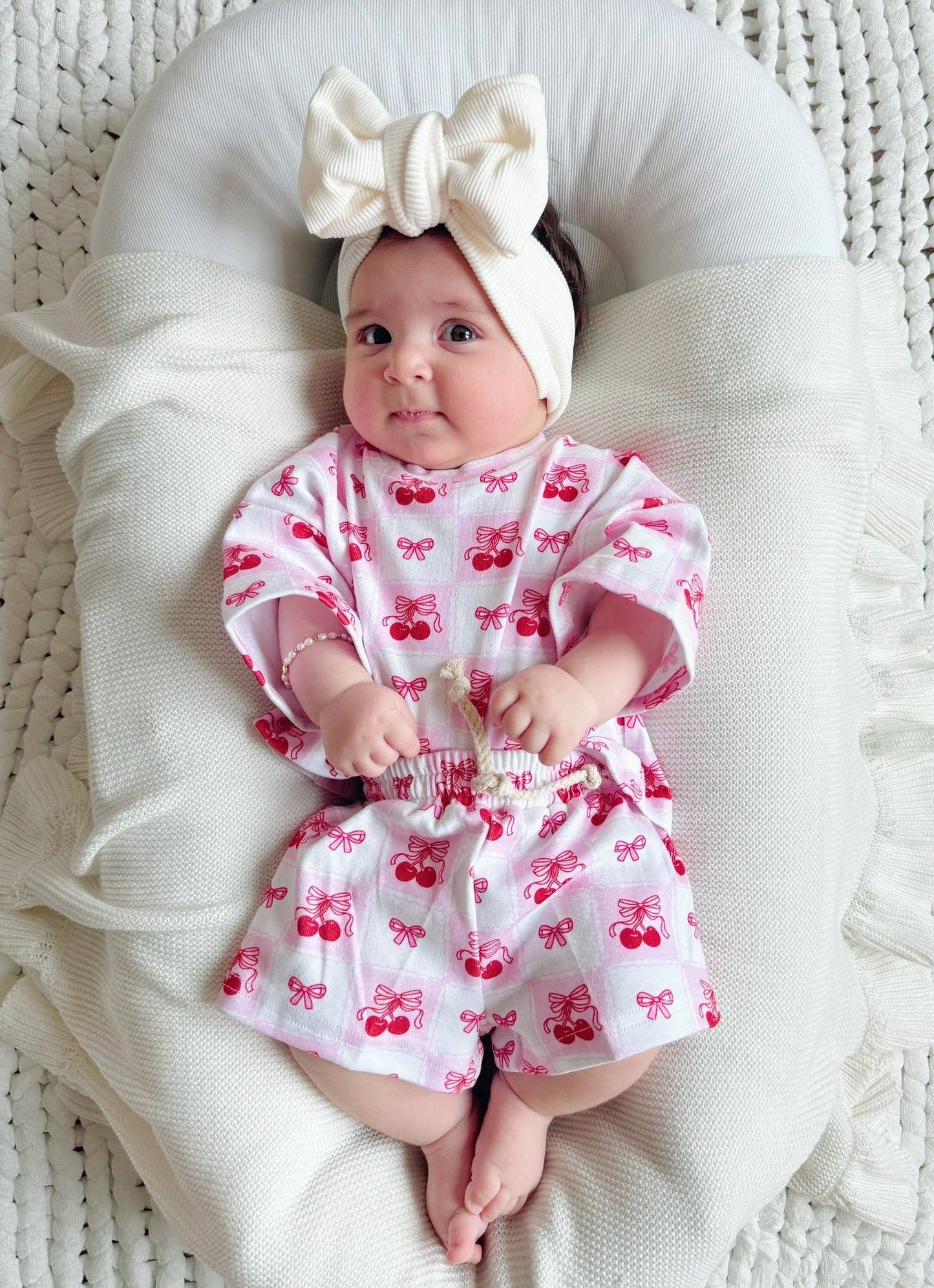 Baby & Kids' Shorts Set | Checkered Cherry
