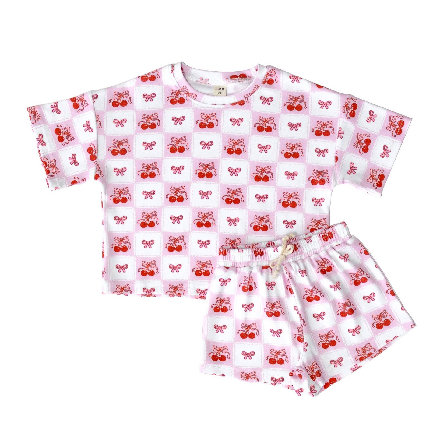 Baby & Kids' Shorts Set | Checkered Cherry