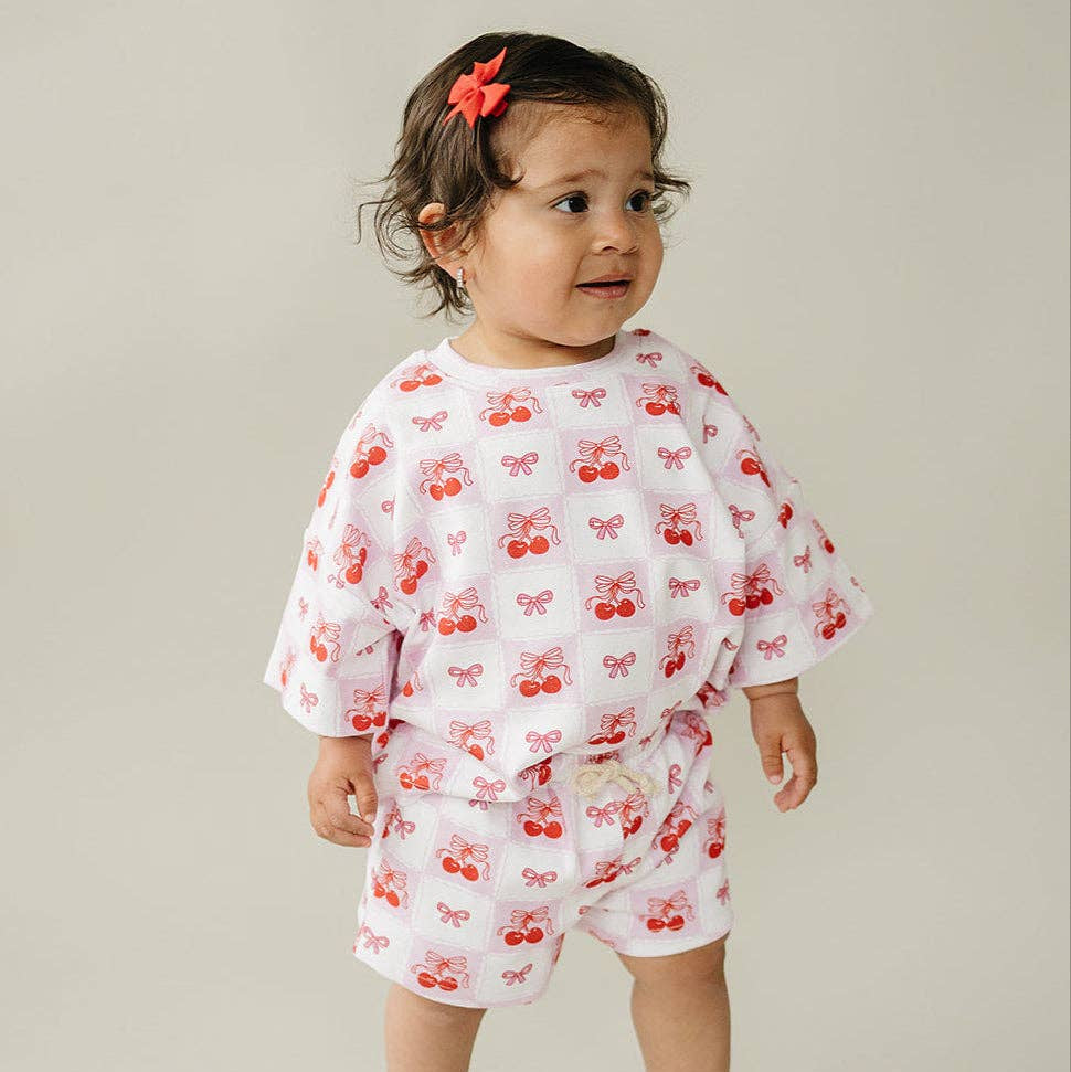 Baby & Kids' Shorts Set | Checkered Cherry