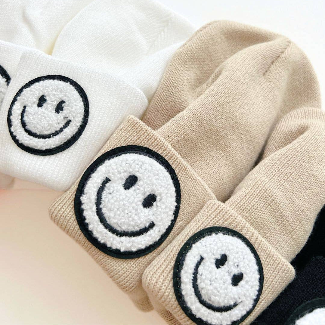 Smiley Baby & Kids Beanie | Beige