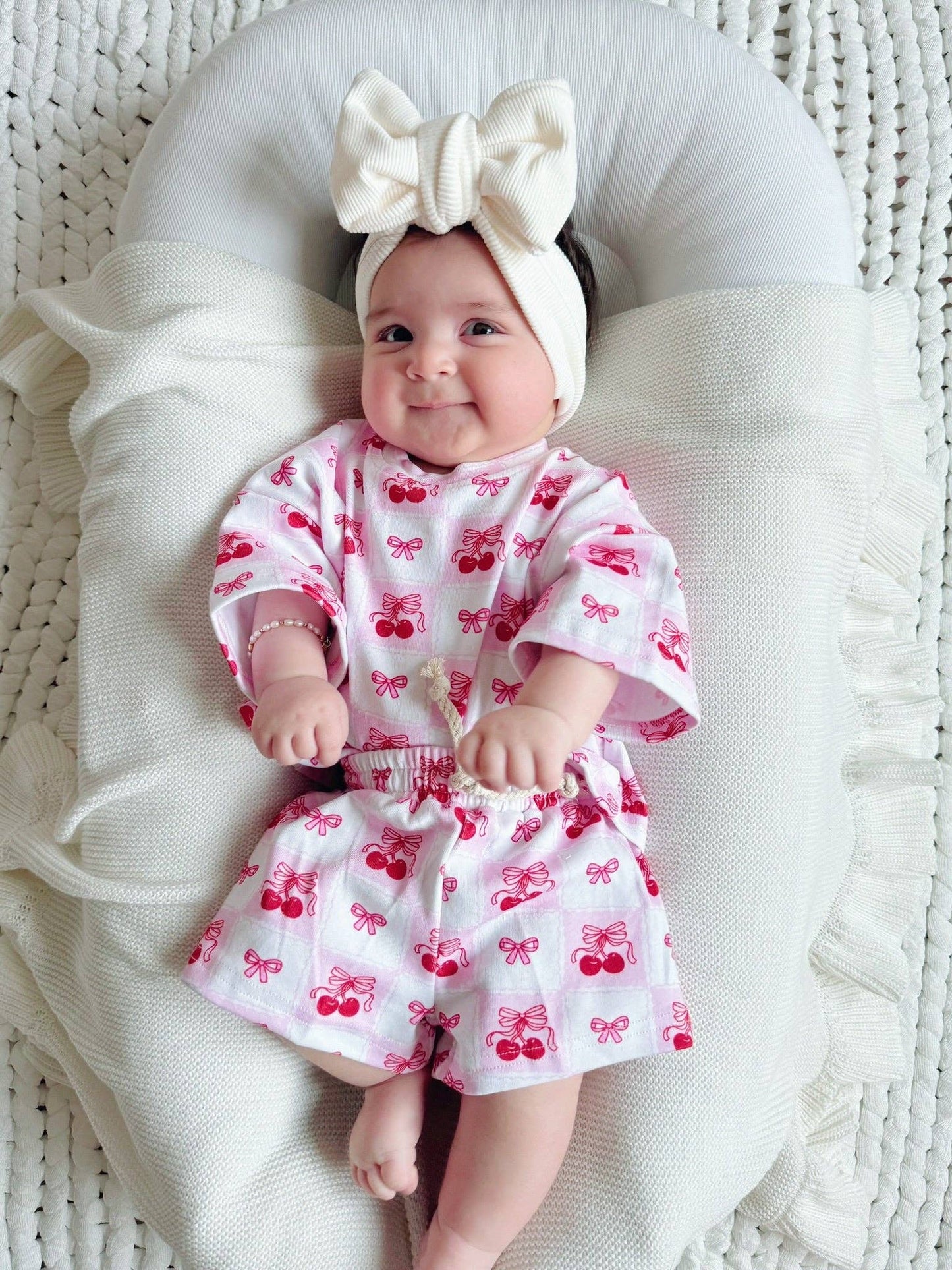 Baby & Kids' Shorts Set | Checkered Cherry