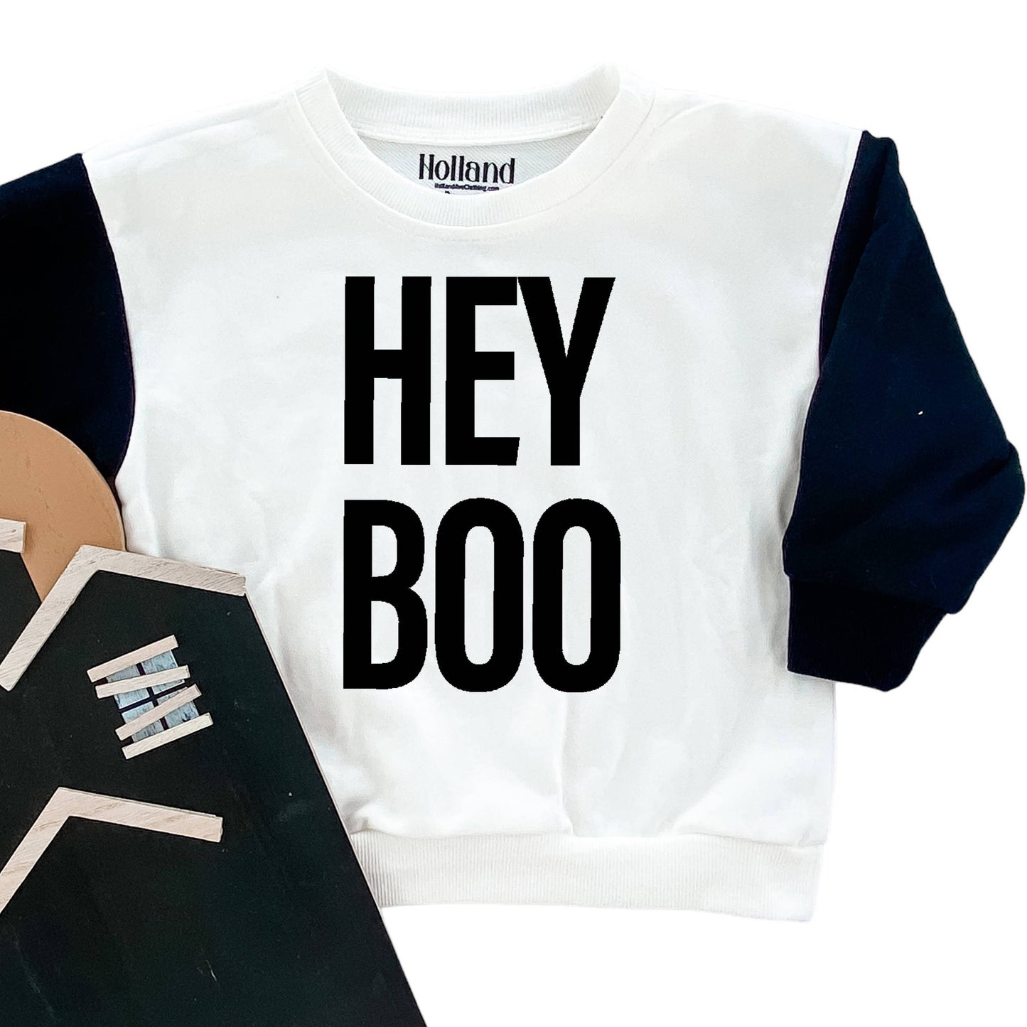 Hey Boo | Kids Halloween Sweatshirt